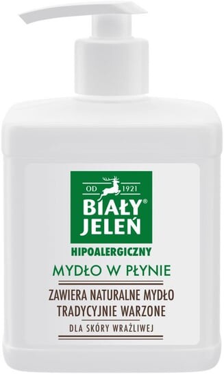 Гипоаллергенное жидкое мыло с помпой, 500 мл Biały Jeleń
Гипоаллергенное жидкое мыло с помпой, 500 мл Biały Jeleń
