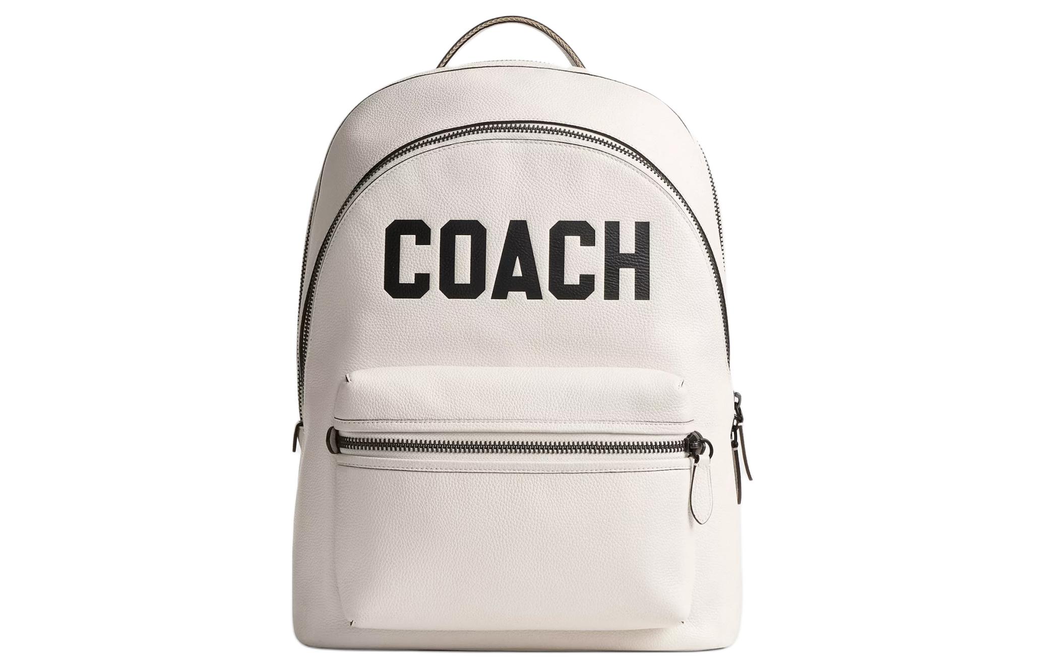 COACH Кожаный рюкзак большого размера мужской белый мел
COACH Кожаный рюкзак большого размера мужской белый мел