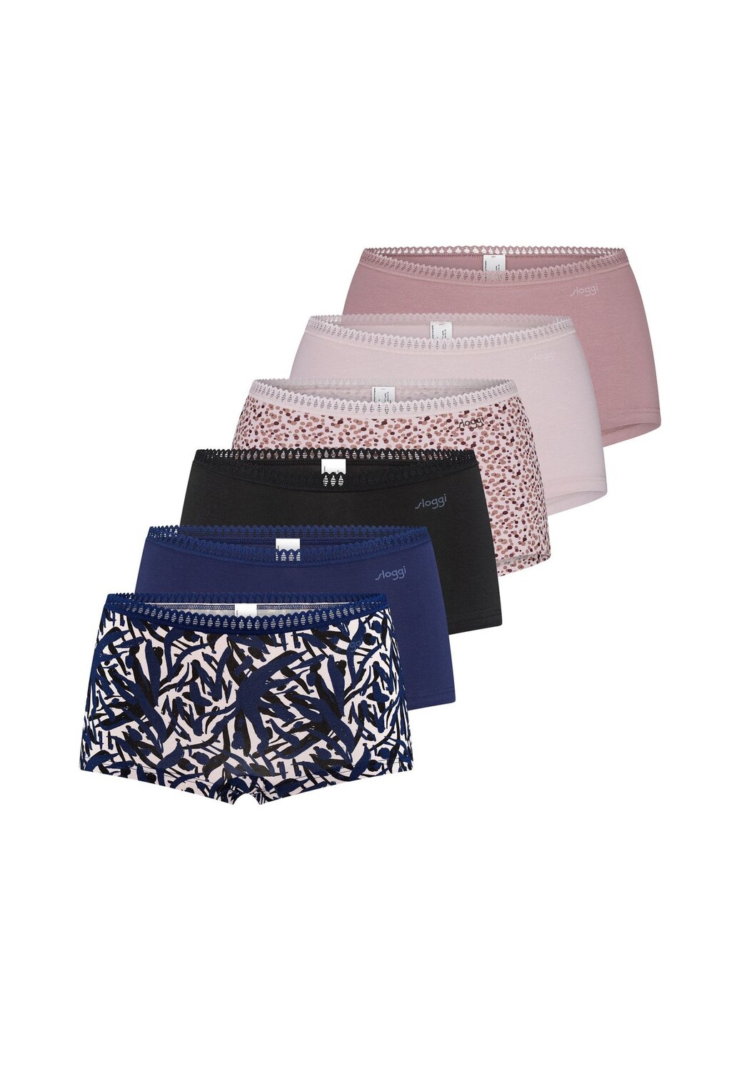 Короткие трусы, набор из 6 шт GO Crush Sloggi, цвет Rosa / Blau / Schwarz
Короткие трусы, набор из 6 шт GO Crush Sloggi, цвет Rosa / Blau / Schwarz