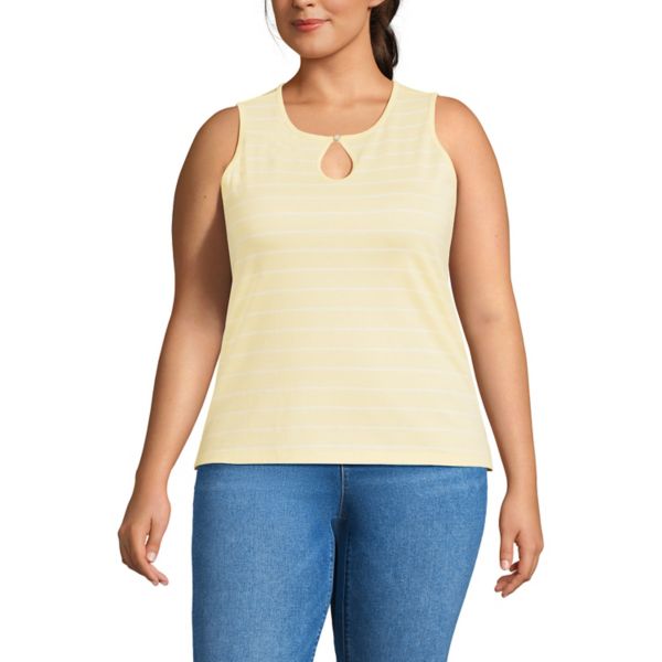 Майка больших размеров с вырезом-замочной скважиной Lands' End, цвет yellow ivory stripe
Майка больших размеров с вырезом-замочной скважиной Lands' End, цвет yellow ivory stripe