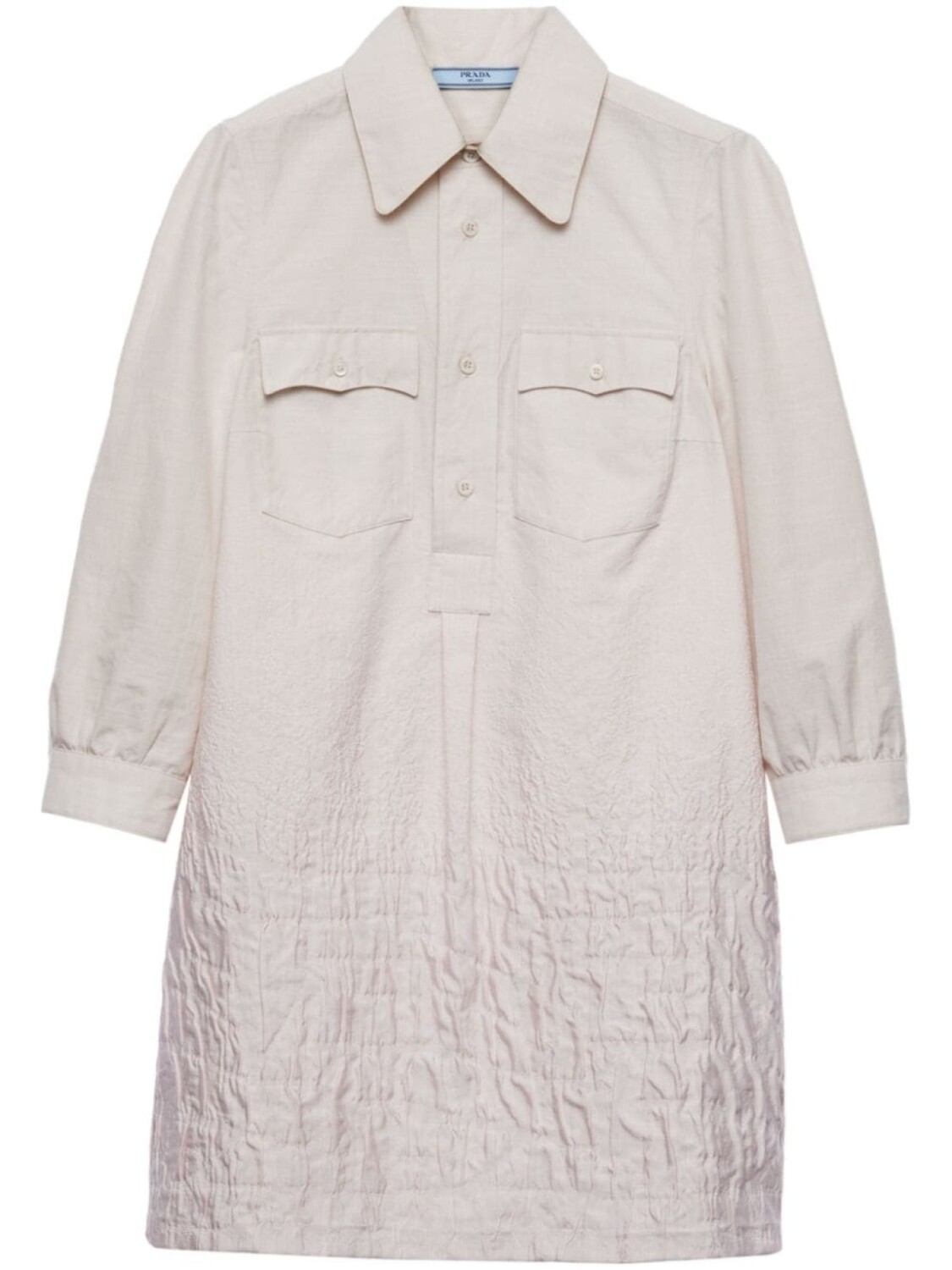 Prada мини-платье клоке, нейтральный цвет 
Prada мини-платье клоке, нейтральный цвет