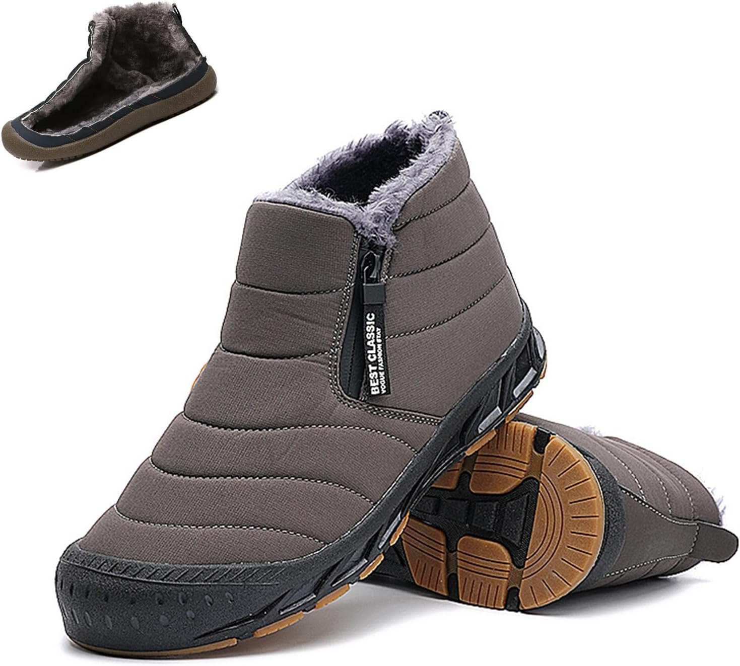 Мужские зимние ботинки Snow Boots, водонепроницаемые зимние ботинки, мужская зимняя обувь, утепленные мехом ботильоны на молнии, удобная обувь для прогулок на открытом воздухе Cloudemo, серый
Мужские зимние ботинки Snow Boots, водонепроницаемые зимние ботинки, мужская зимняя обувь, утепленные мехом ботильоны на молнии, удобная обувь для прогулок на открытом воздухе Cloudemo, серый