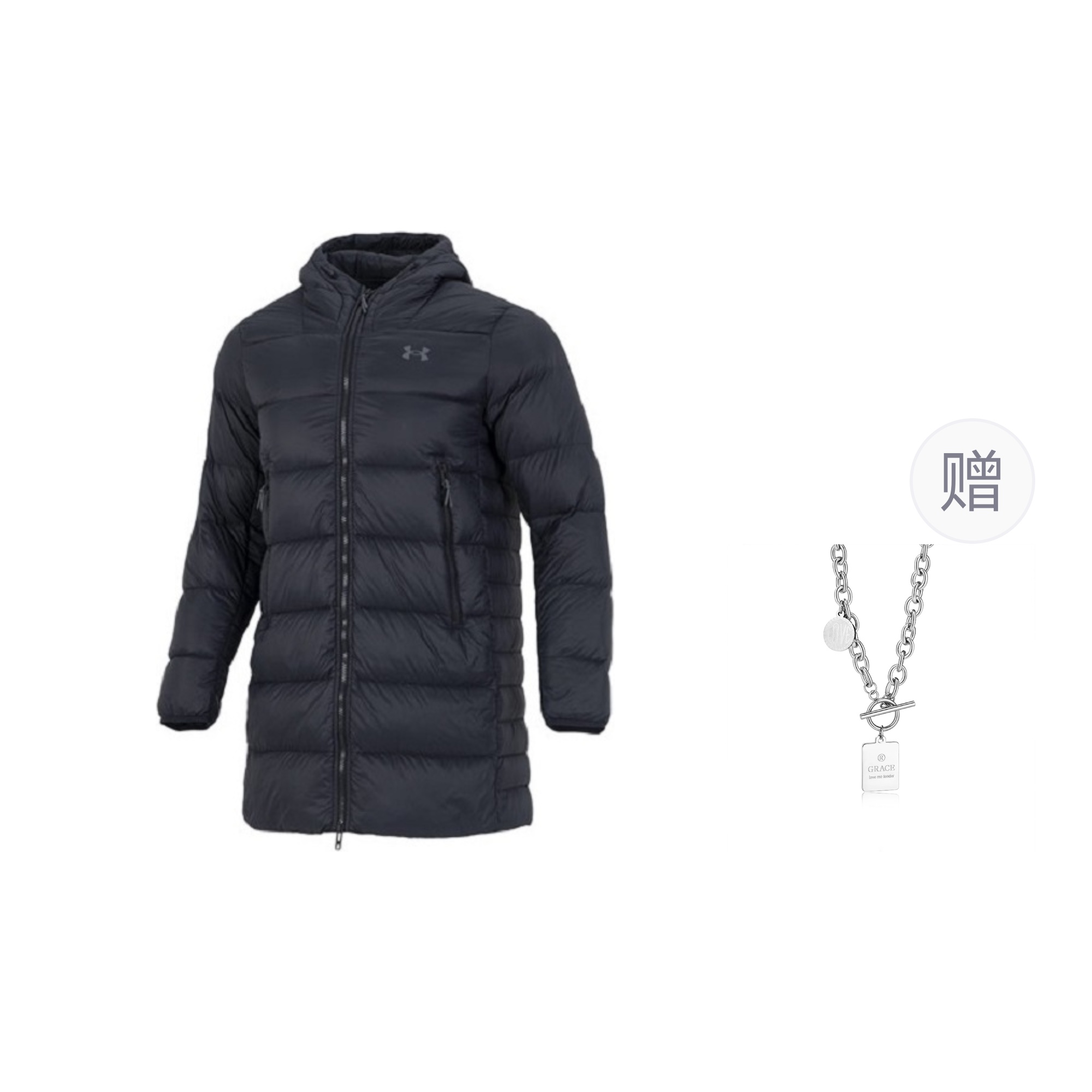 Пуховик унисекс черный, с ожерельем Under Armour
Пуховик унисекс черный, с ожерельем Under Armour