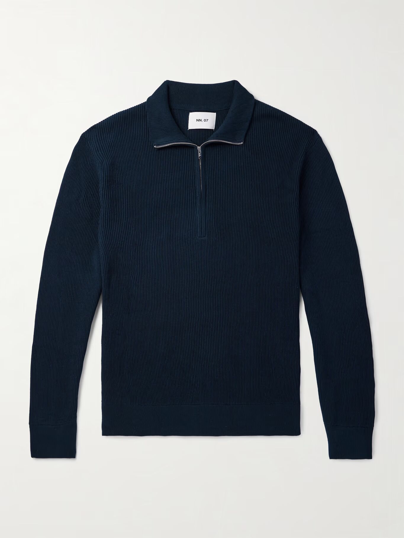 Свитер Kevin 6600 из органического хлопка в рубчик с застежкой-молнией на половину длины NN07, темно-синий 
Свитер Kevin 6600 из органического хлопка в рубчик с застежкой-молнией на половину длины NN07, темно-синий