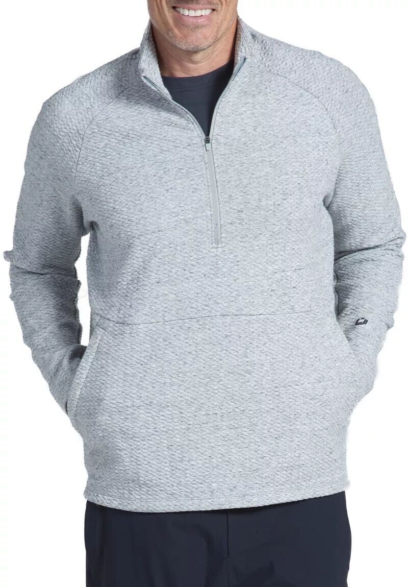 Ibkul Мужской пуловер с молнией 1/4, вышитый попкорном 
Ibkul Мужской пуловер с молнией 1/4, вышитый попкорном