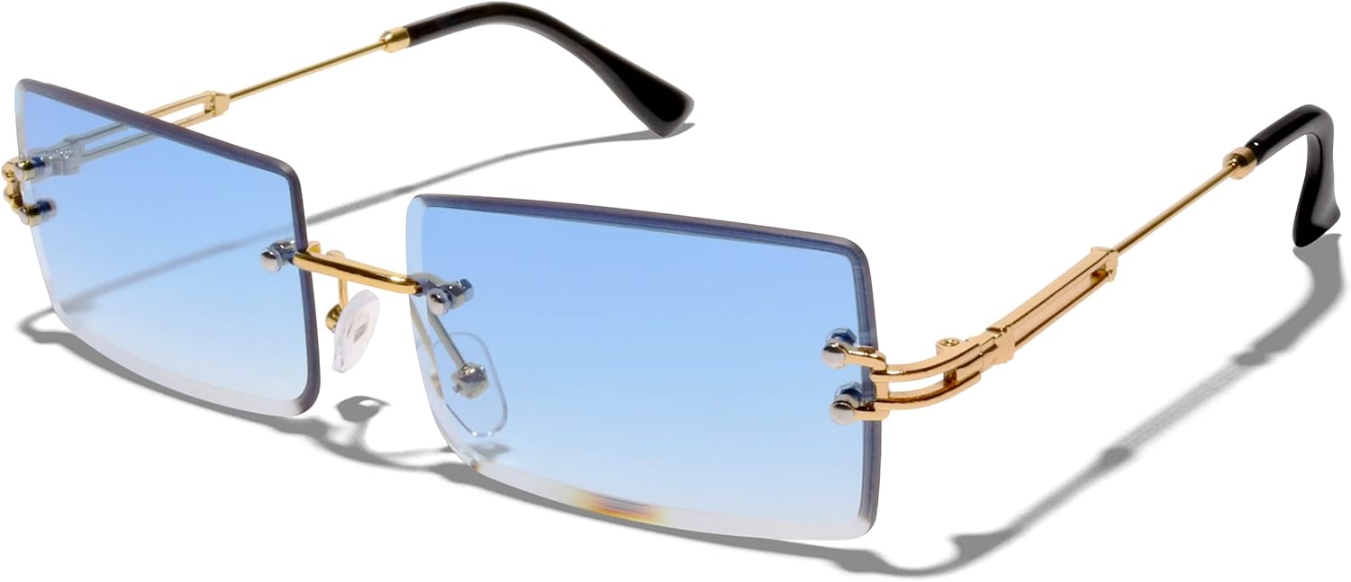 Солнцезащитные очки ShadyVEU в стиле ретро-винтаж, прямоугольные, в стиле Y2K, с градиентным покрытием, защитой от УФ-излучения UV400 и алмазной окантовкой, для мужчин и женщин, Gold Frame / Blue Lens
Солнцезащитные очки ShadyVEU в стиле ретро-винтаж, прямоугольные, в стиле Y2K, с градиентным покрытием, защитой от УФ-излучения UV400 и алмазной окантовкой, для мужчин и женщин, Gold Frame / Blue Lens