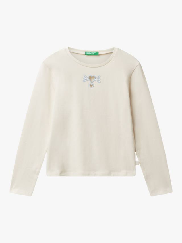 Детская футболка с вышивкой сердцем из хлопковой смеси Benetton, White
Детская футболка с вышивкой сердцем из хлопковой смеси Benetton, White