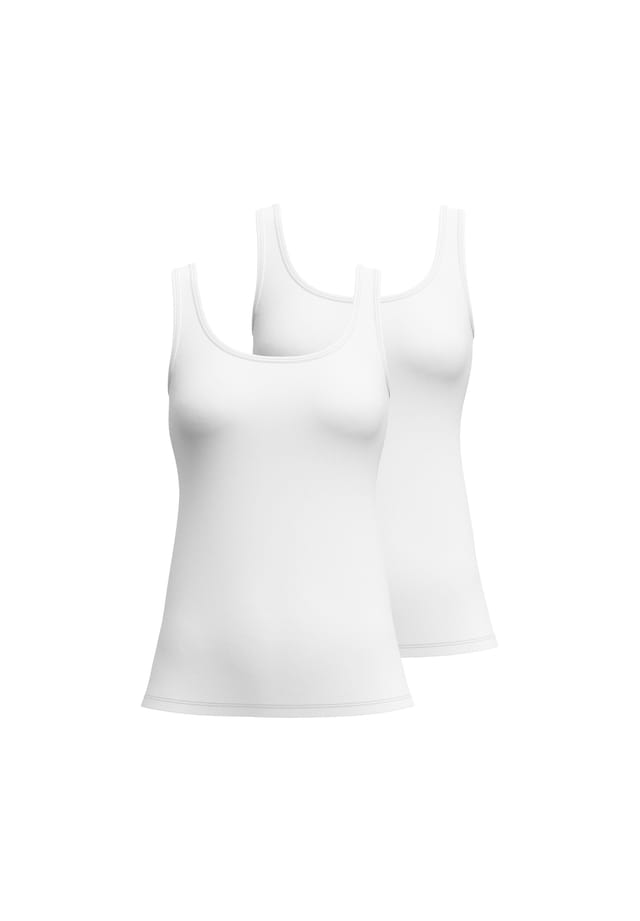 Комплект из 2 топов-спагетти - базовый хлопковый топ-майка однотонный трикотаж Calida, белый
Комплект из 2 топов-спагетти - базовый хлопковый топ-майка однотонный трикотаж Calida, белый