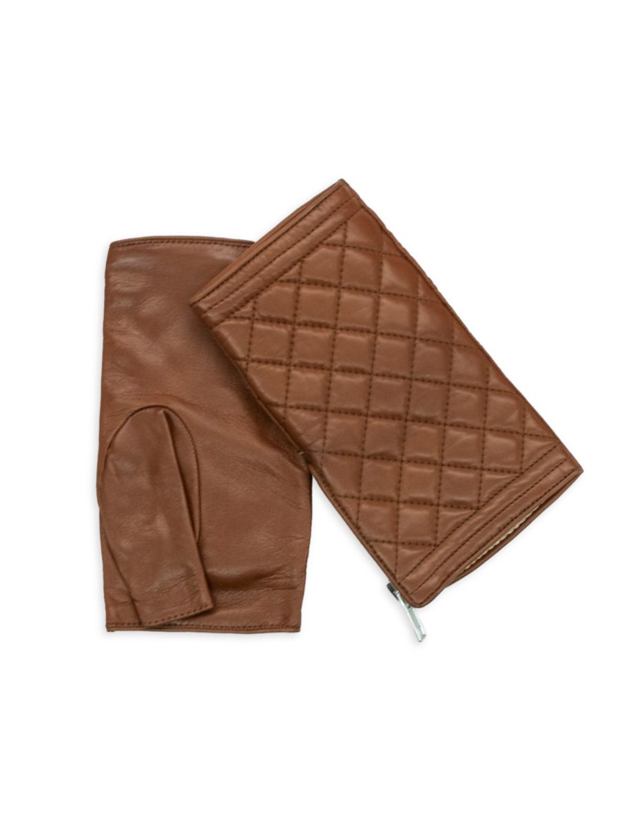 Стеганые кожаные перчатки без пальцев Portolano, цвет Tobacco
Стеганые кожаные перчатки без пальцев Portolano, цвет Tobacco