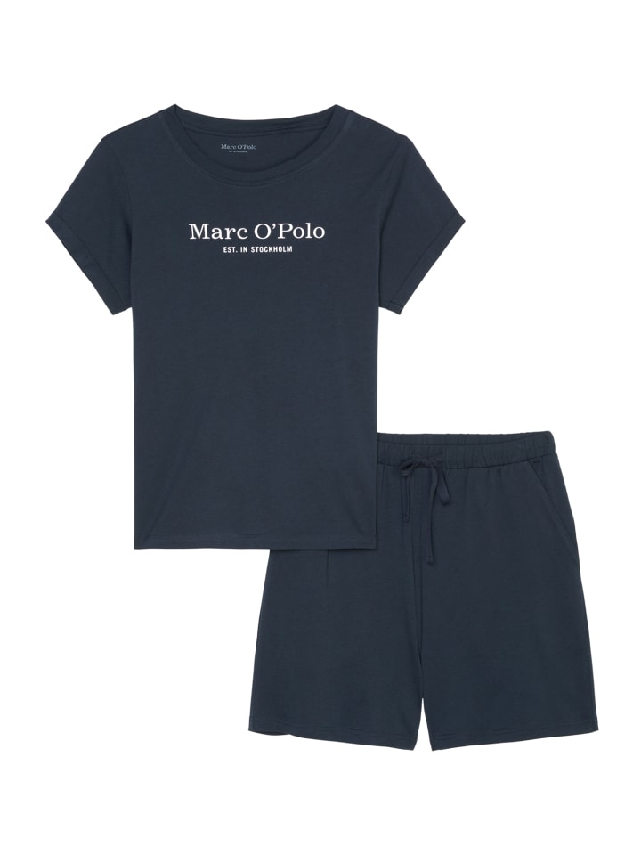 Marc O'Polo Пижама из хлопка, комбинированная, синего цвета
Marc O'Polo Пижама из хлопка, комбинированная, синего цвета