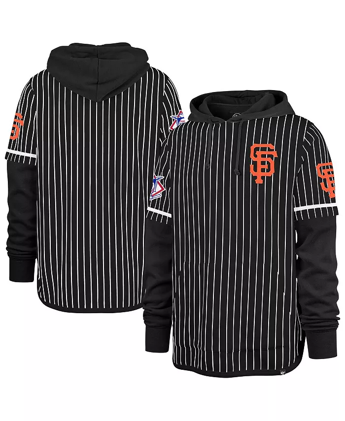 Мужская черная толстовка с капюшоном San Francisco Giants в полоску Double Header '47 Brand
Мужская черная толстовка с капюшоном San Francisco Giants в полоску Double Header '47 Brand