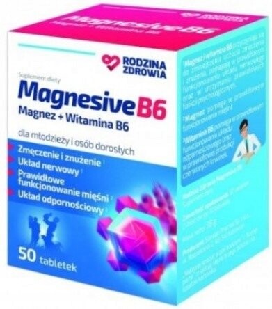 Rodzina Zdrowia, Магний Magnesive B6, 50 таб. Silesian Pharma
Rodzina Zdrowia, Магний Magnesive B6, 50 таб. Silesian Pharma