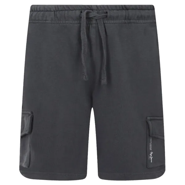 Шорты обычного кроя с разрезами Pepe Jeans London, черный