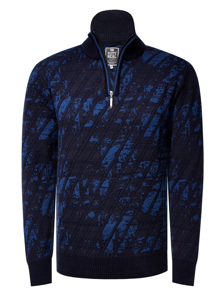 Свитер с воротником-стойкой и полумолнией темно-синего цвета Rusty Neal
Свитер с воротником-стойкой и полумолнией темно-синего цвета Rusty Neal
