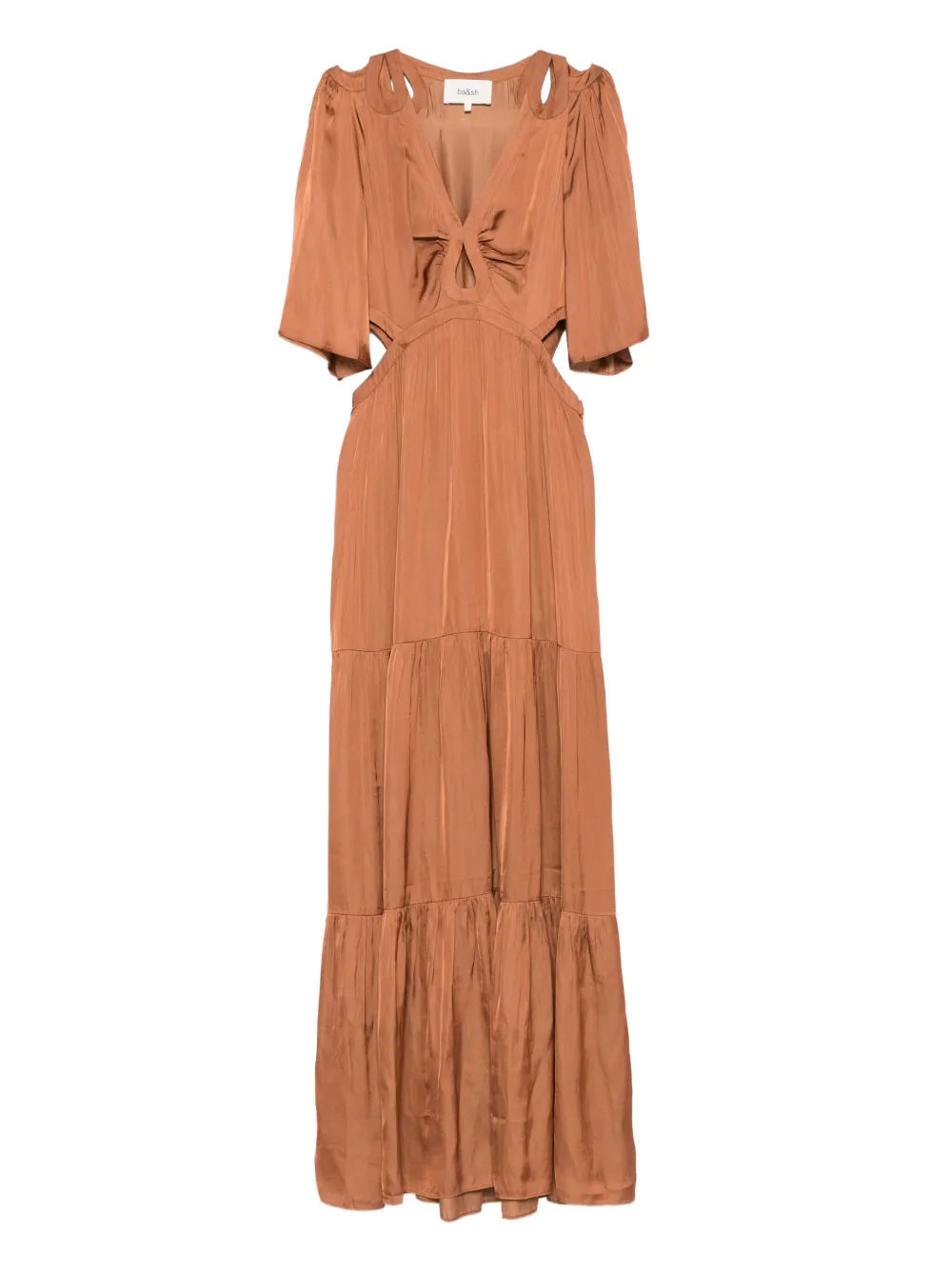 Многоярусное платье макси с вырезами Ba&Sh, коричневый
Многоярусное платье макси с вырезами Ba&Sh, коричневый