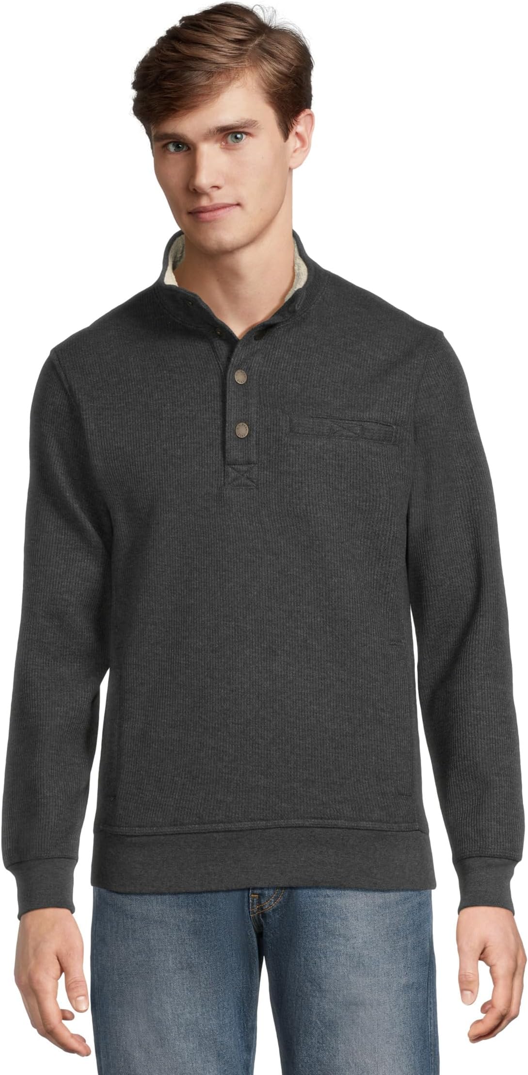 Мужская флисовая кофта Katahdin Iron Works Bonded Waffle Mock Neck L.L.Bean, Charcoal Heather
Мужская флисовая кофта Katahdin Iron Works Bonded Waffle Mock Neck L.L.Bean, Charcoal Heather