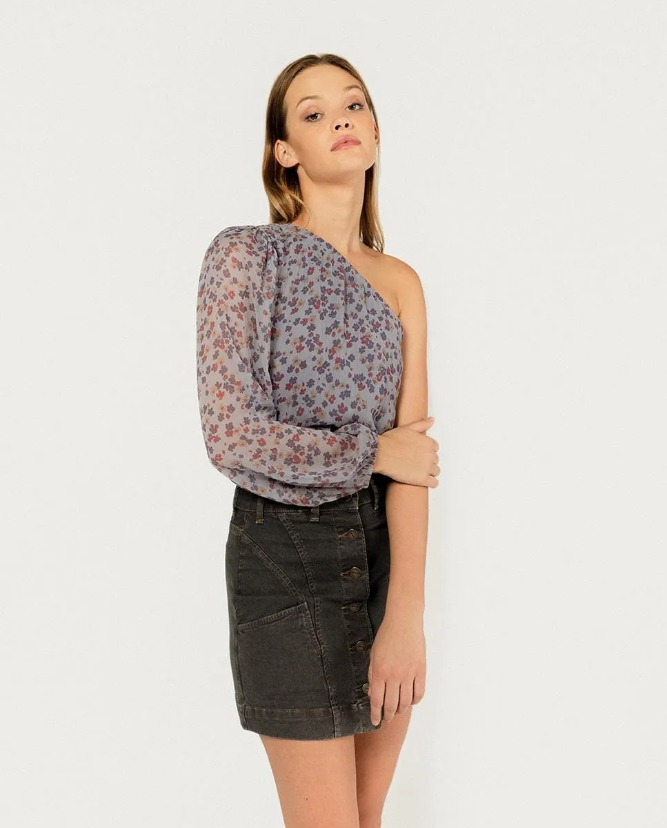 Женский асимметричный топ с длинным рукавом Noon, фиолетовый
Женский асимметричный топ с длинным рукавом Noon, фиолетовый