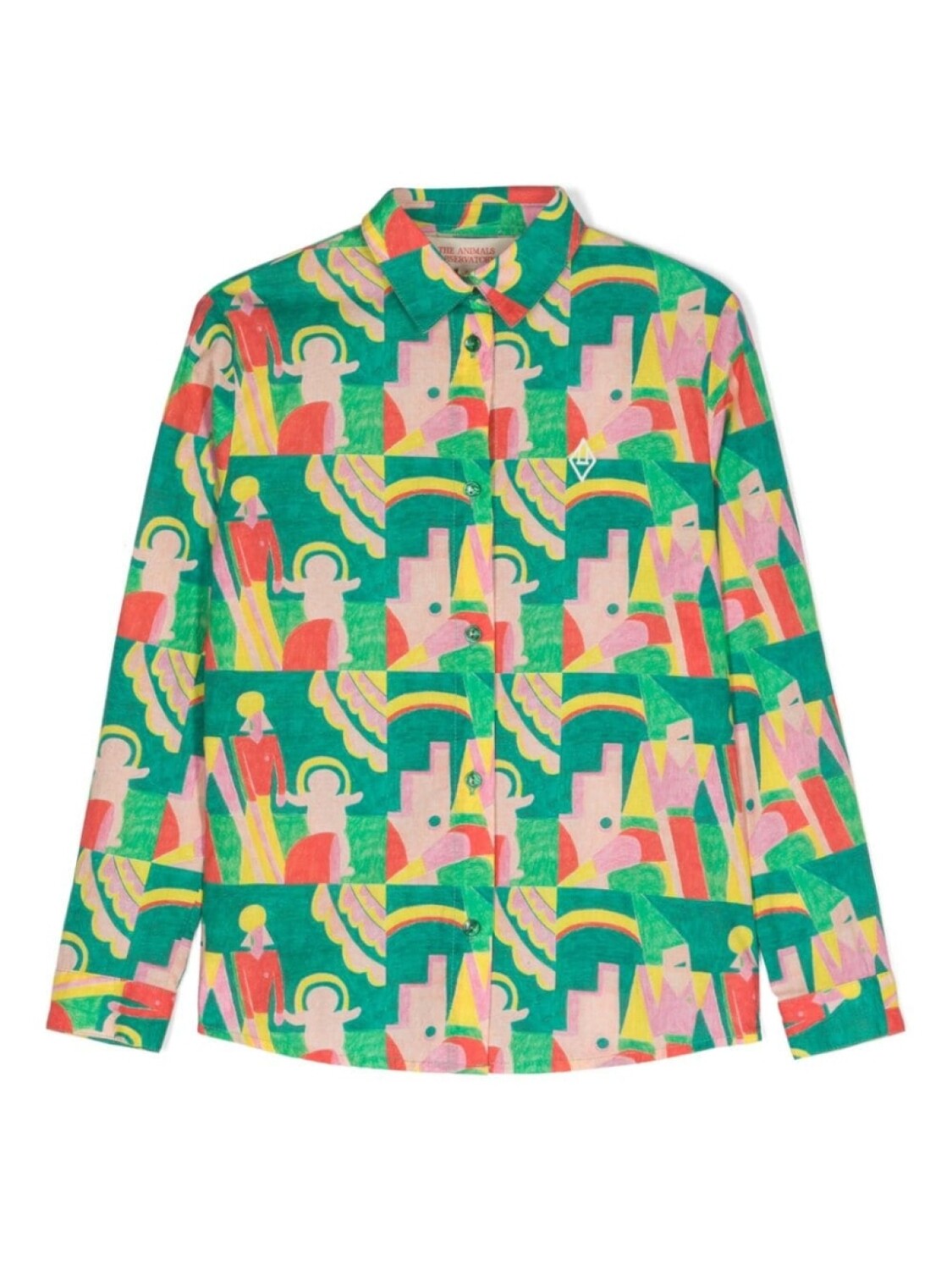 The Animals Observatory рубашка Wolf с абстрактным принтом, зеленый
The Animals Observatory рубашка Wolf с абстрактным принтом, зеленый