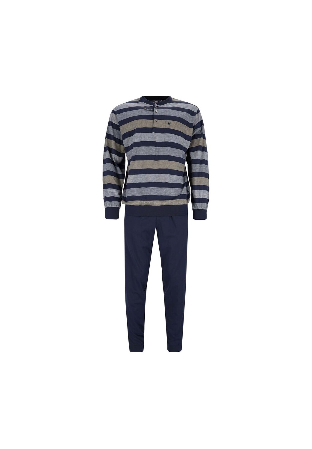 Мужские пижамы, 2 шт. Комплект - длинный, круглый вырез с планкой на пуговицах, климат-комфорт, в полоску hajo, синий
Мужские пижамы, 2 шт. Комплект - длинный, круглый вырез с планкой на пуговицах, климат-комфорт, в полоску hajo, синий