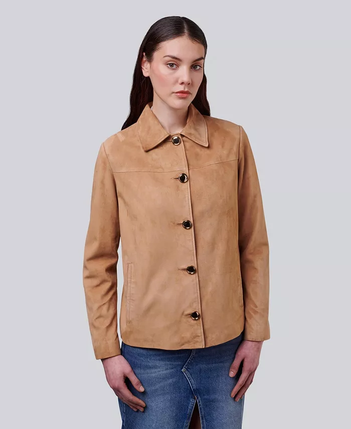 Женская замшевая куртка-рубашка Furniq UK, коричневый
Женская замшевая куртка-рубашка Furniq UK, коричневый