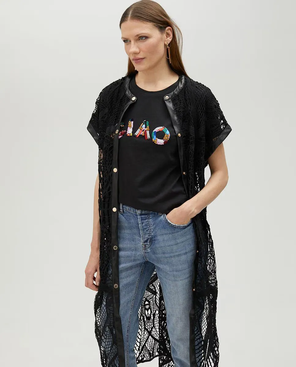 Длинная женская рубашка с коротким рукавом Lola Casademunt, черный
Длинная женская рубашка с коротким рукавом Lola Casademunt, черный