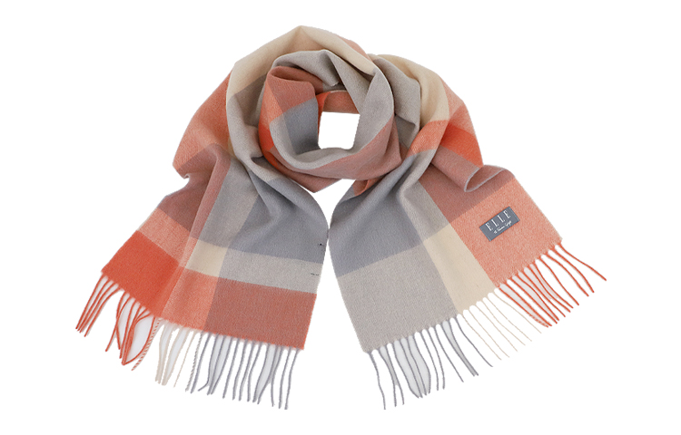 ELLE Вязаный шарф женский, Orange Plaid (200*60cm)
ELLE Вязаный шарф женский, Orange Plaid (200*60cm)