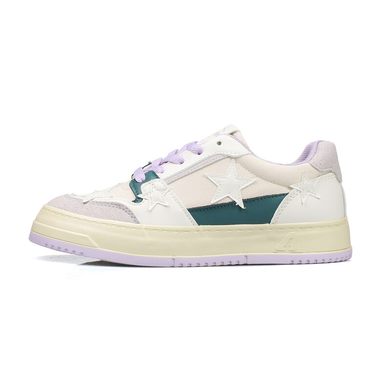 Кеды, скейтборд обувь женская низкая B10Crown, бежевый/фиолетовый 
Кеды, скейтборд обувь женская низкая B10Crown, бежевый/фиолетовый