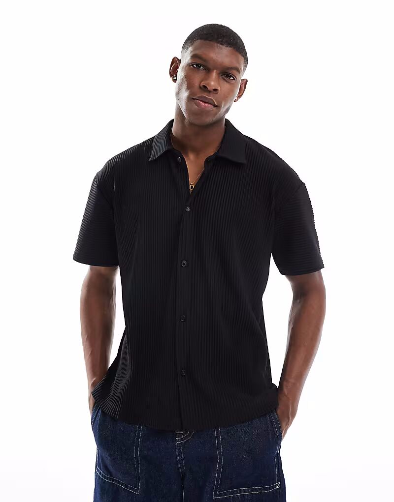 Рубашка плиссе черного цвета Jack & Jones
Рубашка плиссе черного цвета Jack & Jones