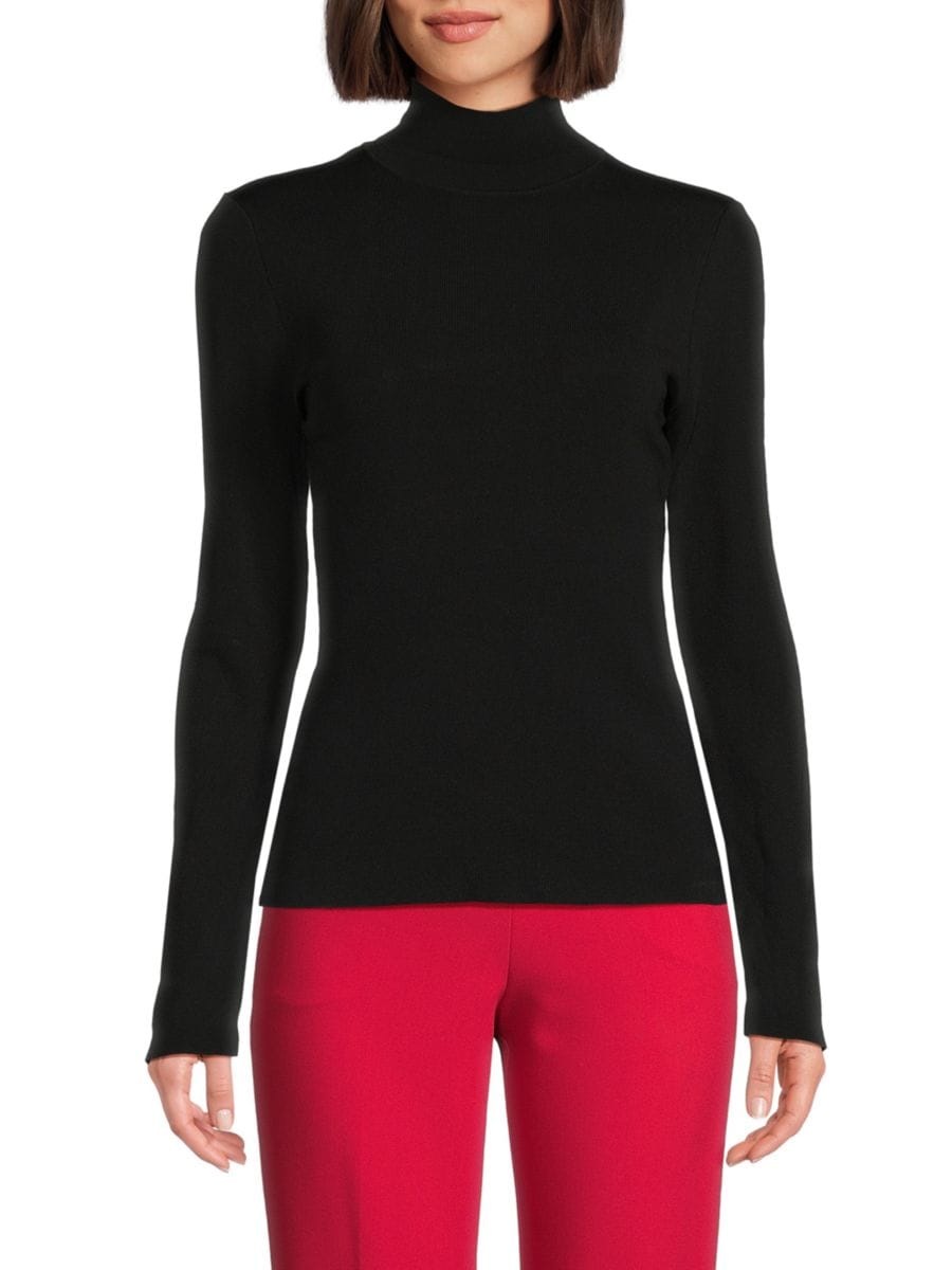 Топ с высоким воротом в рубчик BCBGeneration, нуарный
Топ с высоким воротом в рубчик BCBGeneration, нуарный