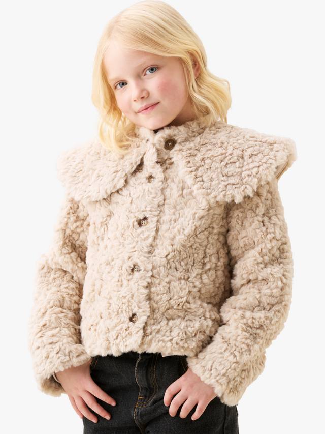 Детское пальто с меховым воротником-пелериной Angel & Rocket, Taupe
Детское пальто с меховым воротником-пелериной Angel & Rocket, Taupe