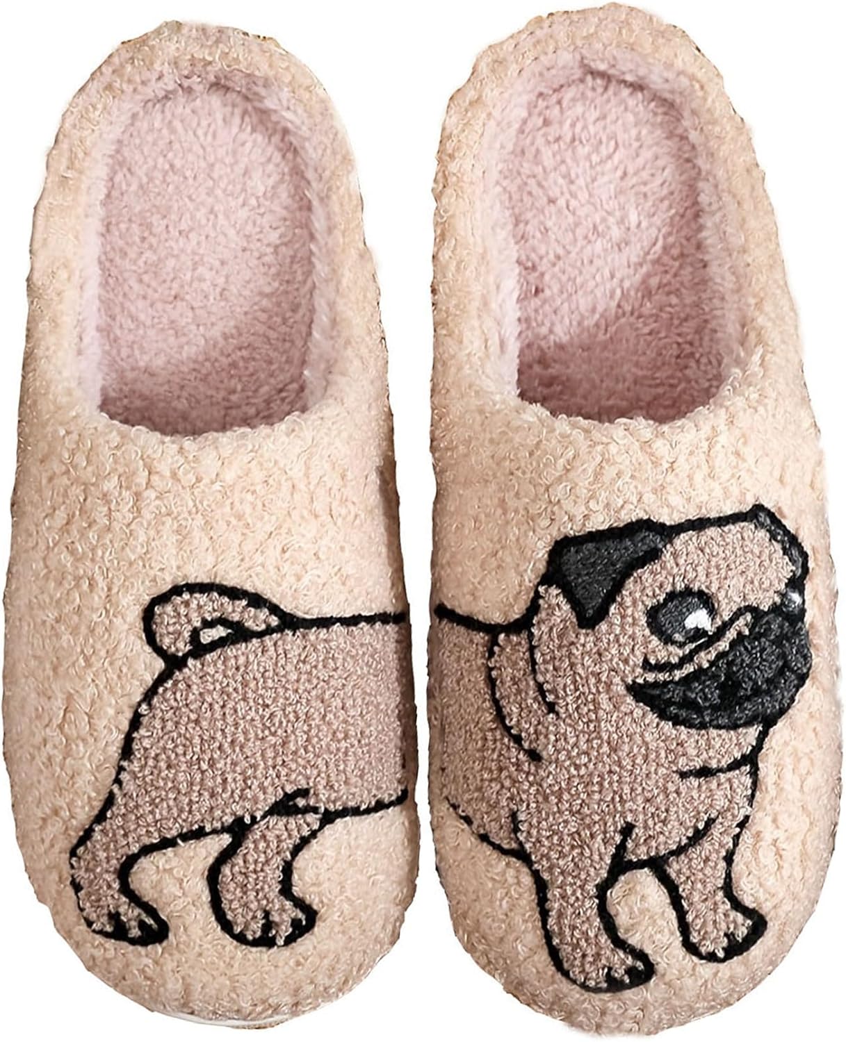Тапочки WIRETRAN для женщин и мужчин с мягкой подошвой с эффектом памяти, пушистые зимние теплые домашние тапочки, Pug
Тапочки WIRETRAN для женщин и мужчин с мягкой подошвой с эффектом памяти, пушистые зимние теплые домашние тапочки, Pug