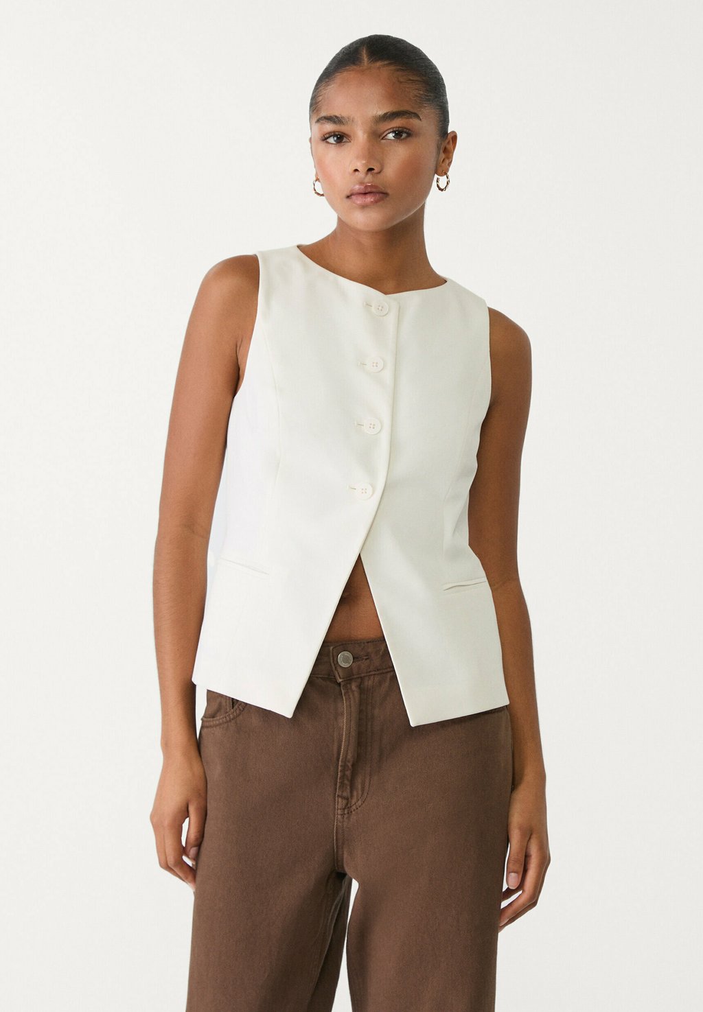 Жилет Stradivarius, бежевый
Жилет Stradivarius, бежевый