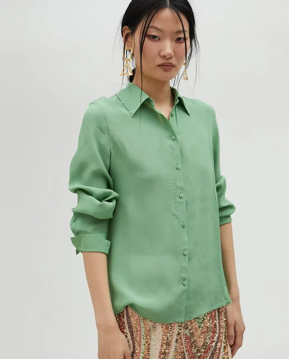 Женская рубашка с длинным рукавом Lola Casademunt, зеленый
Женская рубашка с длинным рукавом Lola Casademunt, зеленый