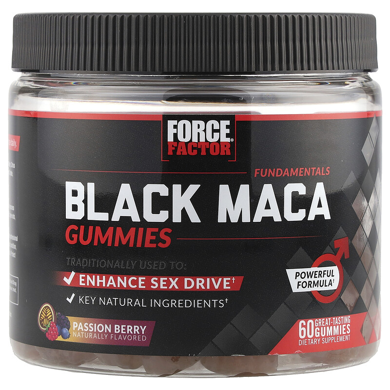 Force Factor, Fundamentals, жевательные мармеладки из черной маки, маракуйя, 60 жевательных таблеток
Force Factor, Fundamentals, жевательные мармеладки из черной маки, маракуйя, 60 жевательных таблеток