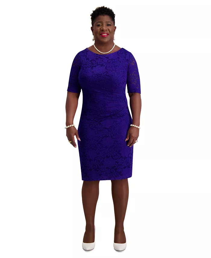 Женское облегающее платье с кружевными рукавами, стандартные и плюс размеры Kasper, синий
Женское облегающее платье с кружевными рукавами, стандартные и плюс размеры Kasper, синий