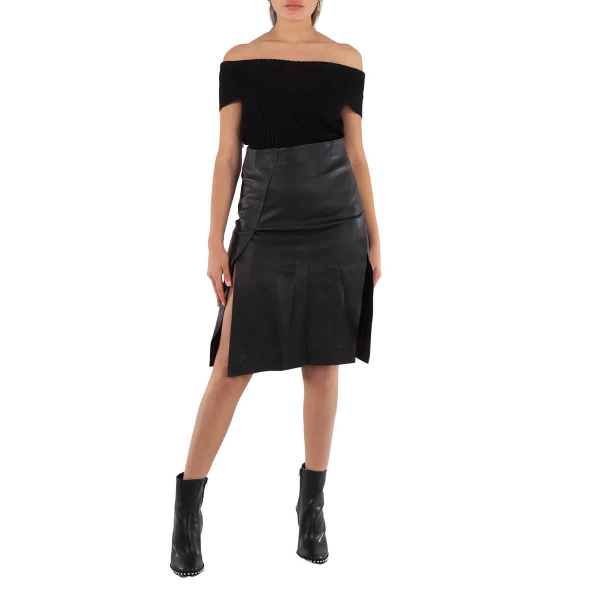 Ganni Женский черный вязаный топ с открытыми плечами, размер M
Ganni Женский черный вязаный топ с открытыми плечами, размер M