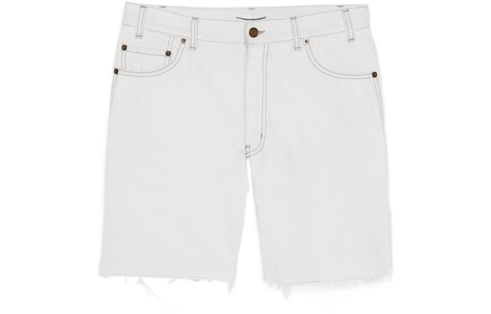 Джинсовые шорты с пуговицами SAINT LAURENT, серый белый
Джинсовые шорты с пуговицами SAINT LAURENT, серый белый