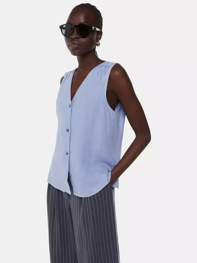 Топ Whistles Laura Sleeveless Linen, синий
Топ Whistles Laura Sleeveless Linen, синий