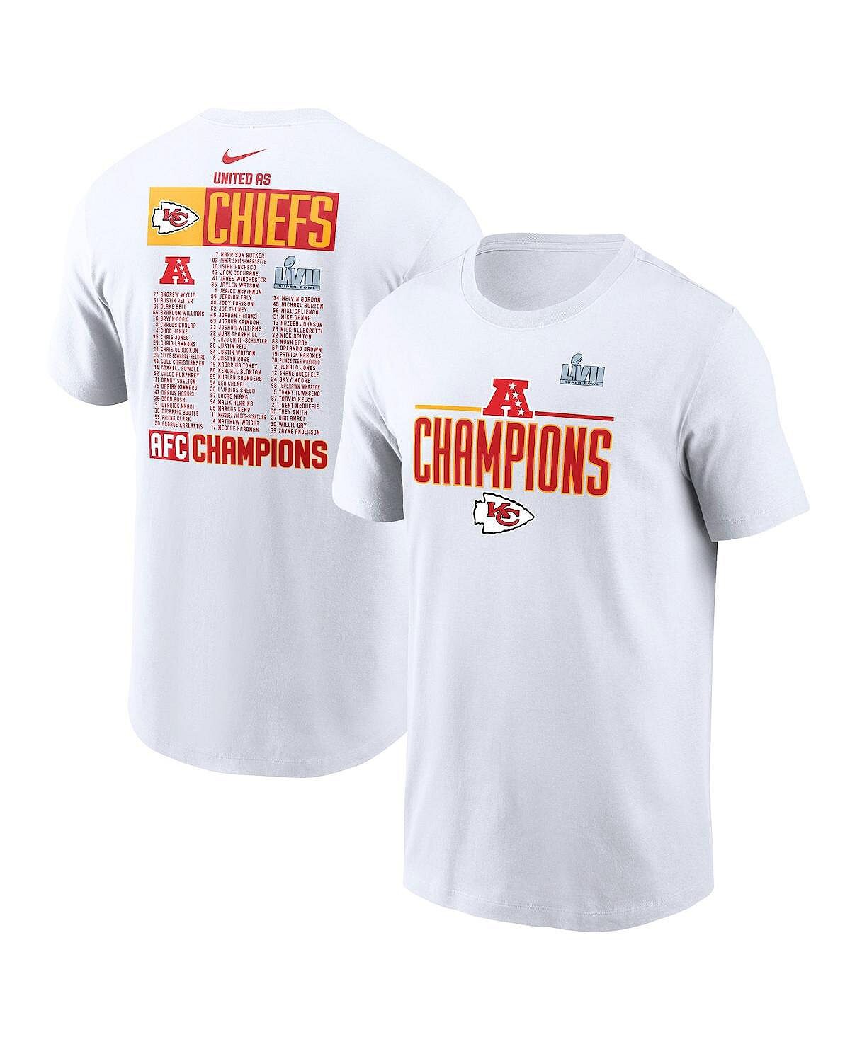Мужская белая футболка Kansas City Chiefs с составом чемпионов АФК 2022 года Nike, Белый, Мужская белая футболка Kansas City Chiefs с составом чемпионов АФК 2022 года Nike
Мужская белая футболка Kansas City Chiefs с составом чемпионов АФК 2022 года Nike, Белый, Мужская белая футболка Kansas City Chiefs с составом чемпионов АФК 2022 года Nike