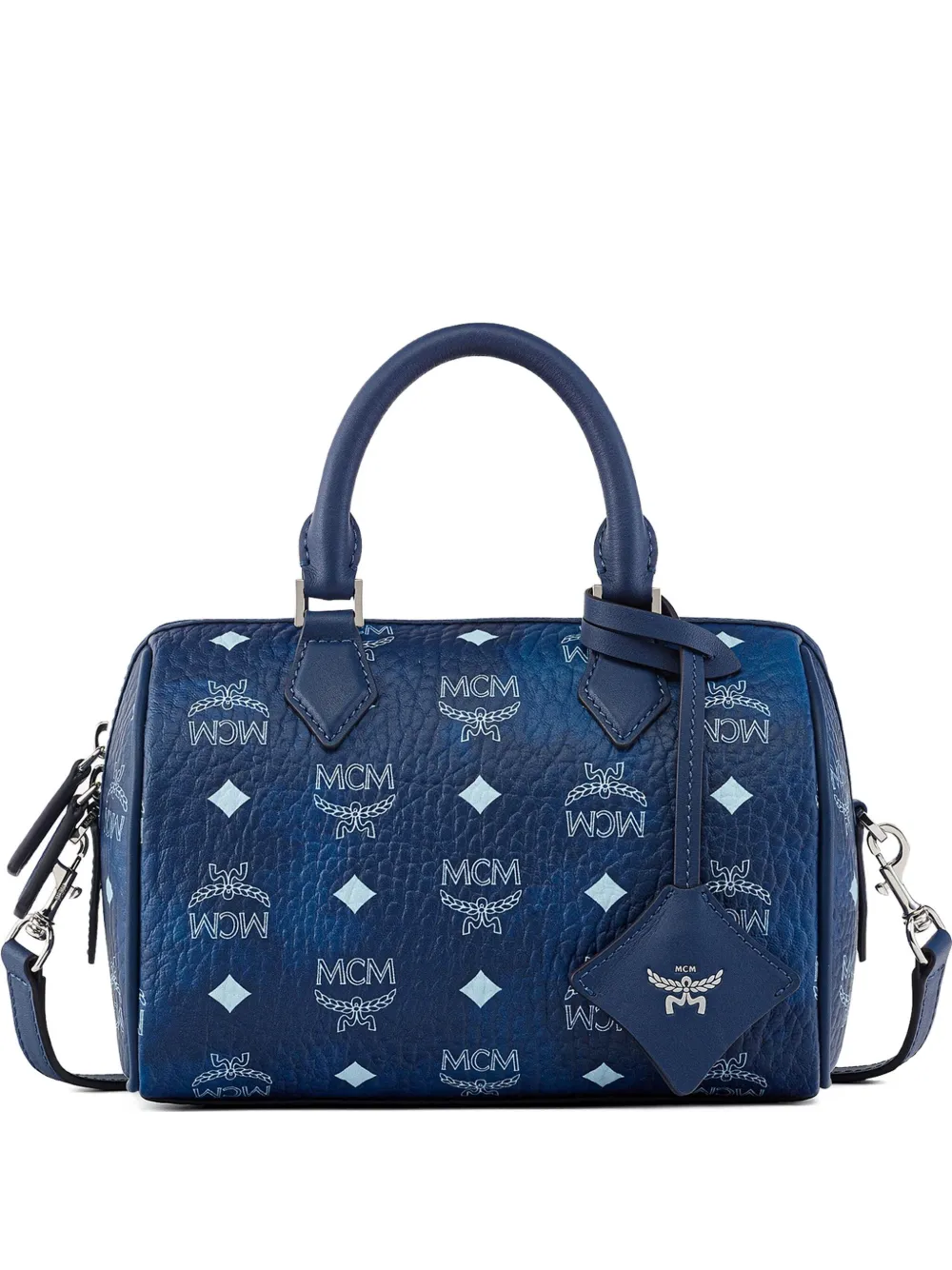 Маленькая сумка-тоут Ella Boston Visetos с монограммой MCM, синий
Маленькая сумка-тоут Ella Boston Visetos с монограммой MCM, синий