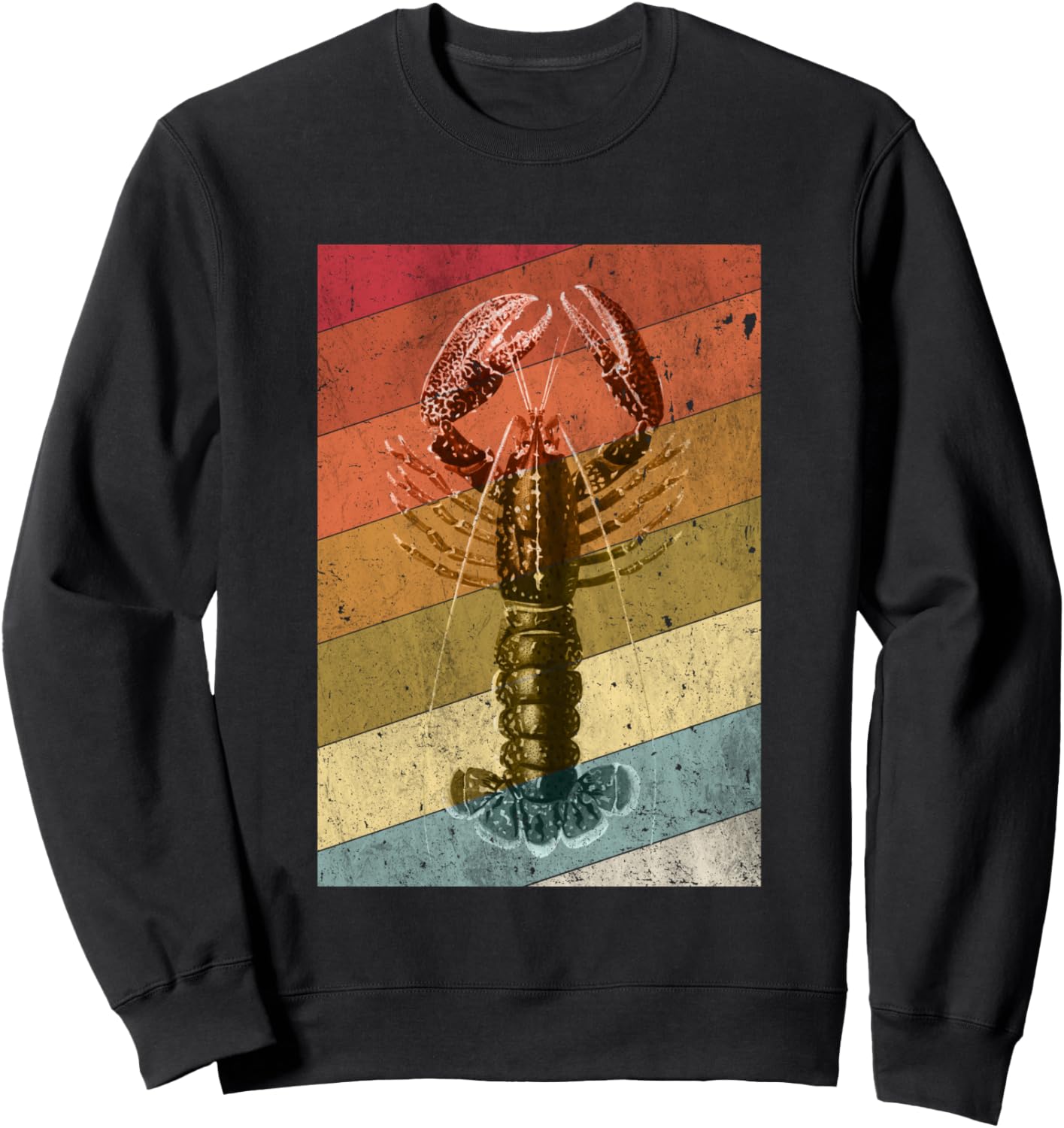 Ретро-толстовка с радужным рисунком лобстера Retro Lobster Vintage Ocean Vibes, черный
Ретро-толстовка с радужным рисунком лобстера Retro Lobster Vintage Ocean Vibes, черный