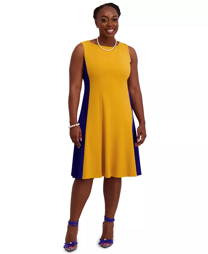 Женское платье без рукавов с рельефными швами Kasper, золотой
Женское платье без рукавов с рельефными швами Kasper, золотой