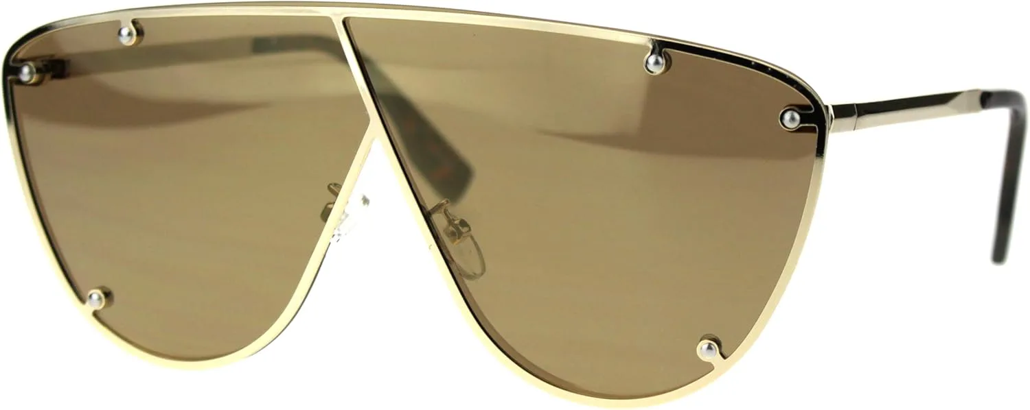 Универсальные асимметричные солнцезащитные очки с роботизированной переносицей, защитной линзой и плоской верхней частью в стиле «гоночные» SA106, Gold Brown
Универсальные асимметричные солнцезащитные очки с роботизированной переносицей, защитной линзой и плоской верхней частью в стиле «гоночные» SA106, Gold Brown