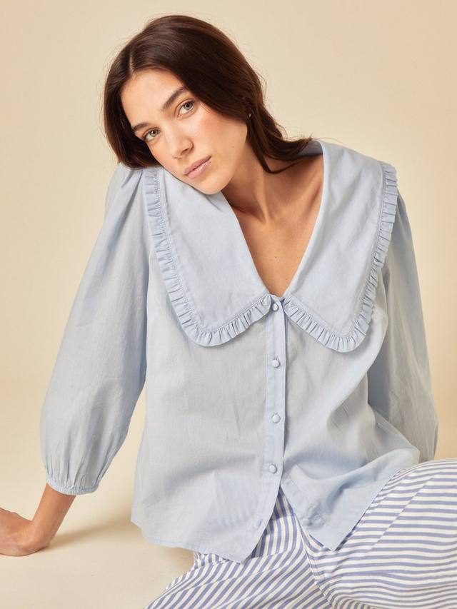 Блузка Emmie Drop Collar из хлопка Nobody's Child, Light Blue
Блузка Emmie Drop Collar из хлопка Nobody's Child, Light Blue