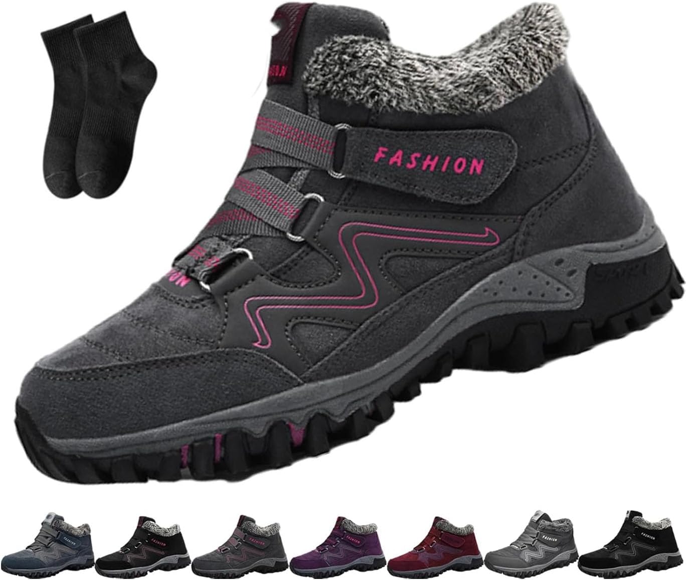 Зимние теплые ботинки для женщин/мужчин, женские зимние ортопедические водонепроницаемые ботинки с плюшевой подкладкой, утолщенные, с мехом, для прогулок и походов на открытом воздухе Noworfewer, розовый/серый
Зимние теплые ботинки для женщин/мужчин, женские зимние ортопедические водонепроницаемые ботинки с плюшевой подкладкой, утолщенные, с мехом, для прогулок и походов на открытом воздухе Noworfewer, розовый/серый