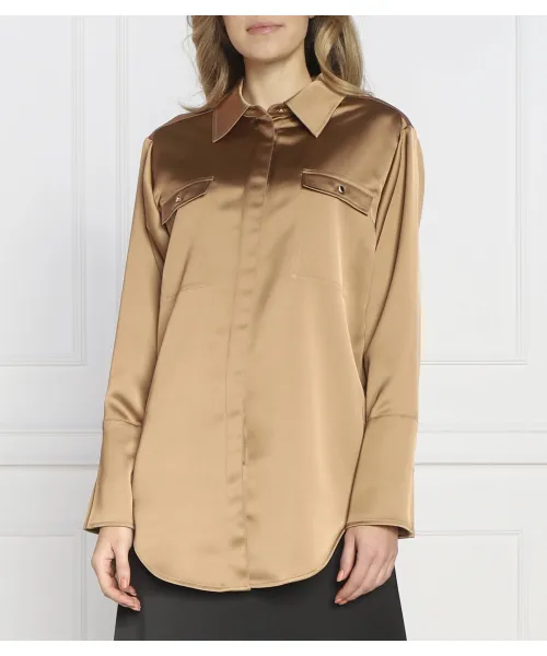 Сатиновая рубашка Бесатина Comfort fit Boss, коричневый
Сатиновая рубашка Бесатина Comfort fit Boss, коричневый