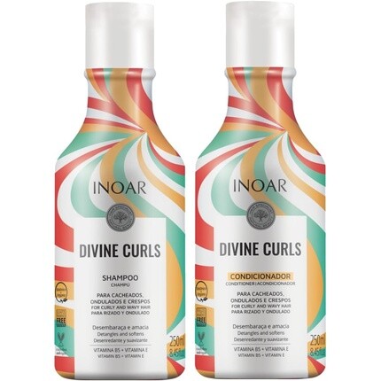 Набор для ухода за волосами Divine Curls Шампунь и кондиционер 250 мл, Inoar
Набор для ухода за волосами Divine Curls Шампунь и кондиционер 250 мл, Inoar