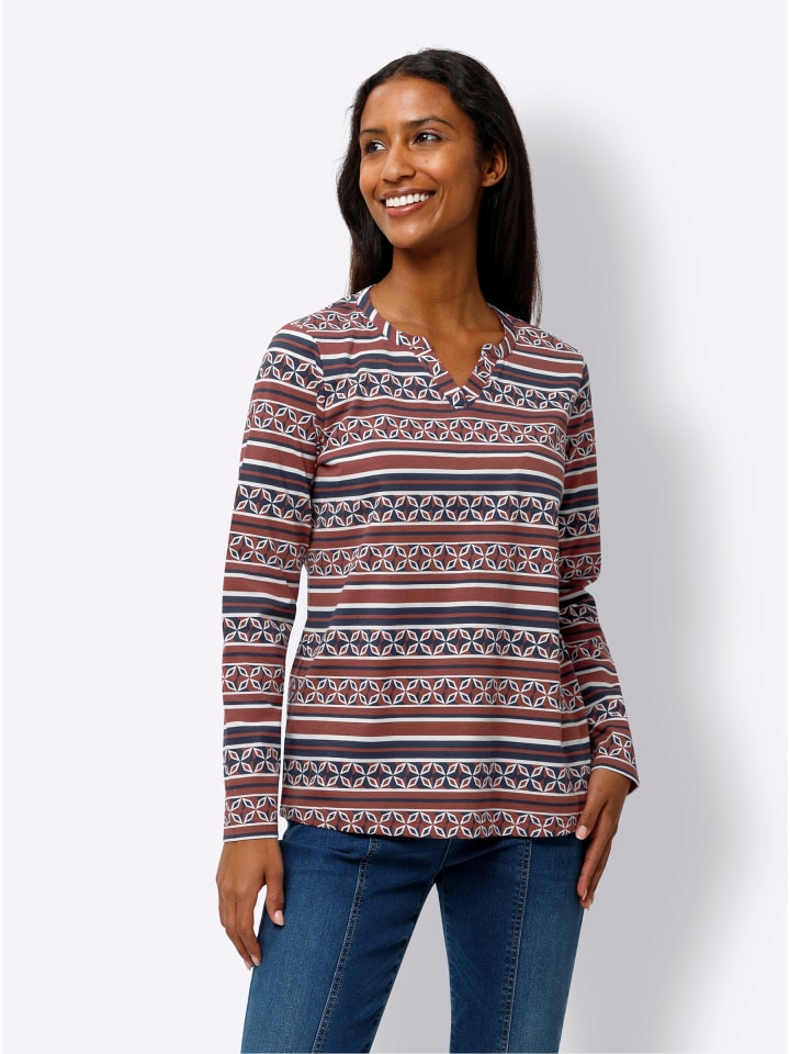 Рубашка с длинными рукавами в темно-синем и красновато-коричневом цвете с принтом Heine
Рубашка с длинными рукавами в темно-синем и красновато-коричневом цвете с принтом Heine