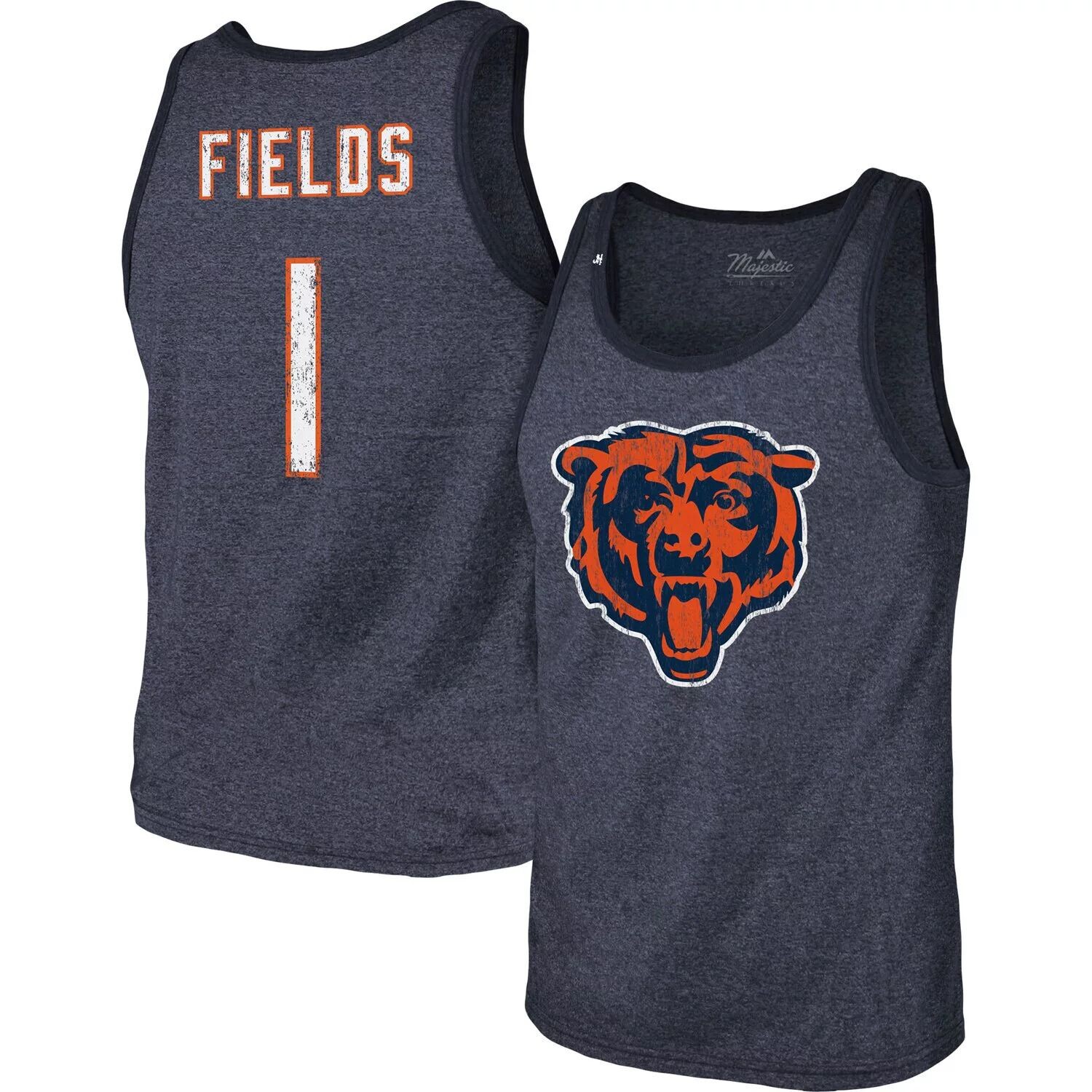 Мужская футболка Justin Fields Navy Chicago Bears с именем и номером игрока, майка Tri-Blend Majestic
Мужская футболка Justin Fields Navy Chicago Bears с именем и номером игрока, майка Tri-Blend Majestic