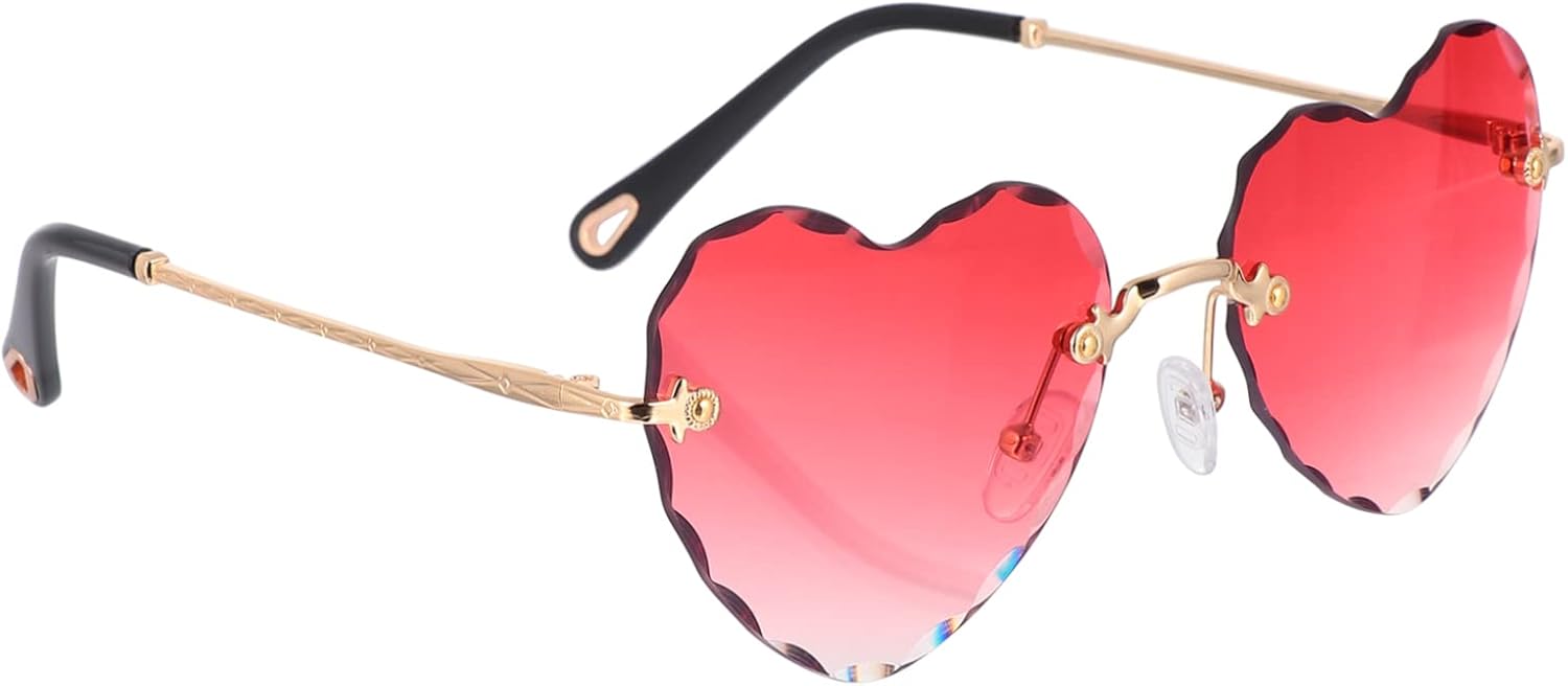 Солнцезащитные очки Garneck в форме сердца без оправы, 1 шт., для женщин и мужчин. Стильные декоративные солнцезащитные очки с удобными носовыми упорами. Аксессуар для фотосессий, Red
Солнцезащитные очки Garneck в форме сердца без оправы, 1 шт., для женщин и мужчин. Стильные декоративные солнцезащитные очки с удобными носовыми упорами. Аксессуар для фотосессий, Red